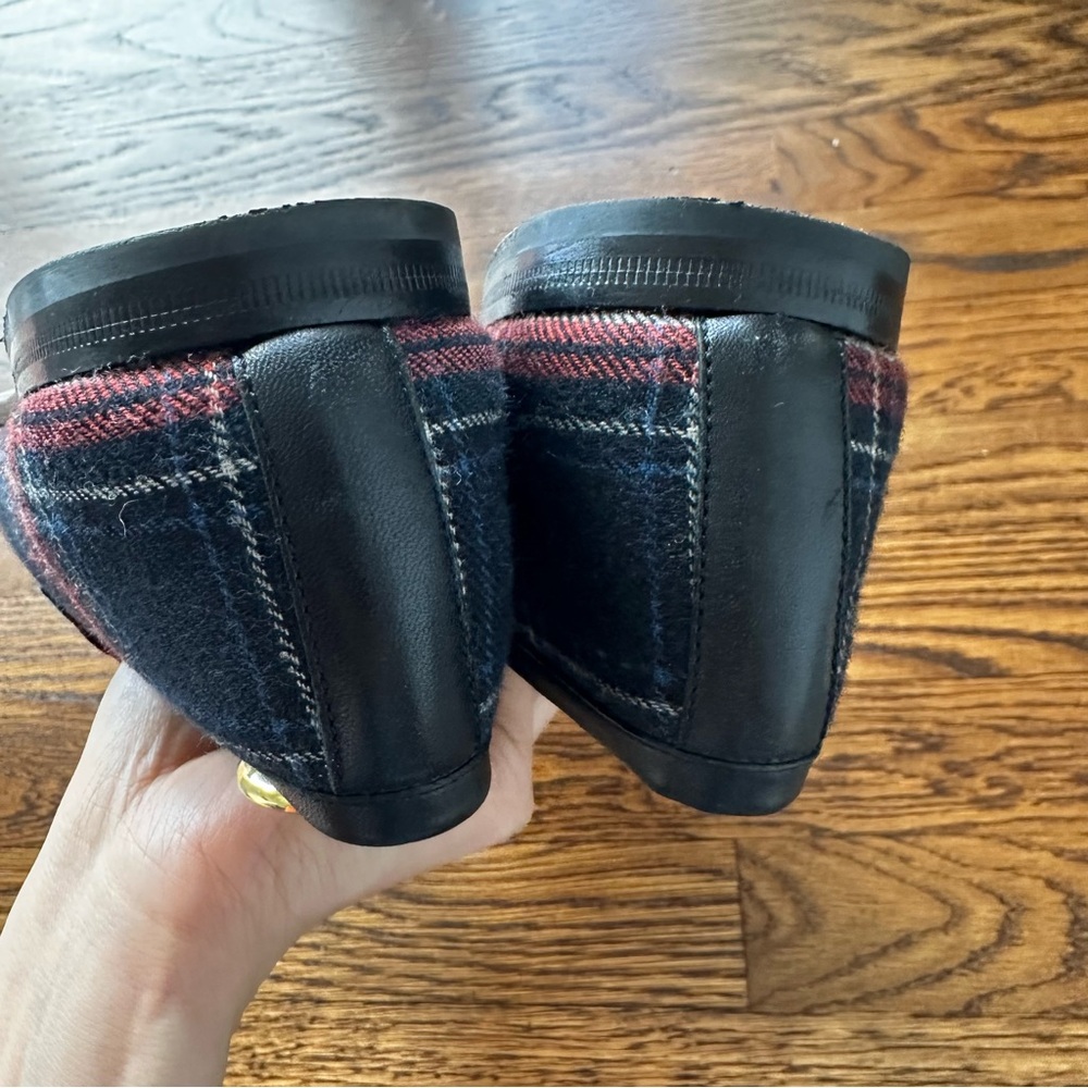 Authentic Men’s Gucci Jordaan Tartan Red & Blue Loafers - Picture 12 of 12